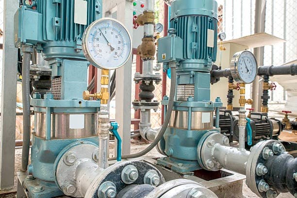 Engineering design workspace with technical drawings